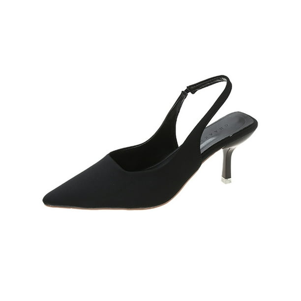 Womens New Wedge Heel Ladies Dress Pumps Pointy Toe Shoes Slingbacks Sandals Sz